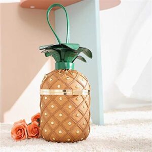 Pineapple Shape Pu Leather With Chain Women'S Clutch Party Bag Purse