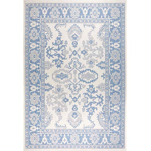 Home Dynamix Nicole Miller Patio Country Ayana Indoor/Outdoor Area Rug, 5'2"x7'2", Traditional Gray/Blue