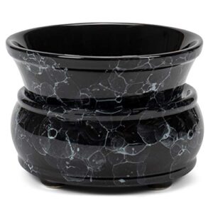 Original Candle Warmer - Black Marble Electric Candle and Tart Burner, 2 Piece