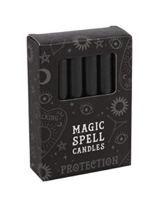 miss pretty london magic spell candle black protection – pack of 12
