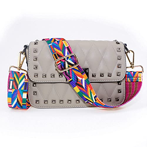 Wide Shoulder Strap Replacement Crossbody Bag Removable Guitar Style Multicolor Canvas Crossbody Strap for Handbags