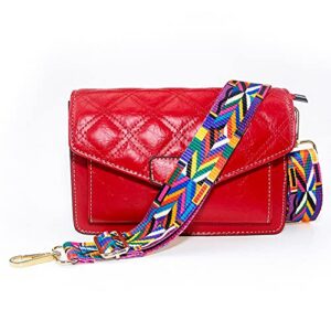 Wide Shoulder Strap Replacement Crossbody Bag Removable Guitar Style Multicolor Canvas Crossbody Strap for Handbags