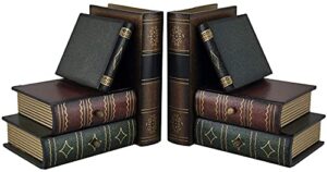 bellaa classic wooden book bookends library hidden drawers vintage cool creative unique decorative books support shelves desk organizer