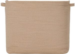 22″x14″x18″ mega size rectangular extra large storage basket, cotton rope storage baskets, all beige