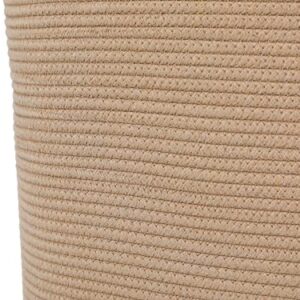 22"x14"x18" Mega Size Rectangular Extra Large Storage Basket, Cotton Rope Storage Baskets, All Beige