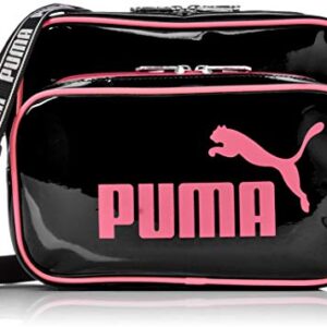 PUMA(プーマ) Puma J20072 Horizontal Enamel Mini Shoulder Bag, Black Pink