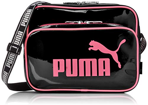 PUMA(プーマ) Puma J20072 Horizontal Enamel Mini Shoulder Bag, Black Pink