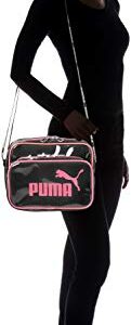 PUMA(プーマ) Puma J20072 Horizontal Enamel Mini Shoulder Bag, Black Pink