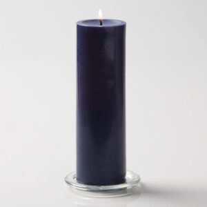 richland® 3″ x 9″ hand poured navy blue pillar candle