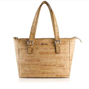 corkor cork purse vegan handbag for women | cruelty free satchel non leather | roomy bag rustic