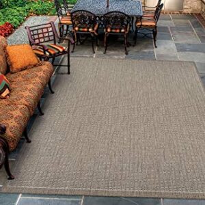 Couristan Recife Saddle Stitch Indoor/Outdoor Area Rug Champagne/Taupe, 2' x 3'7"