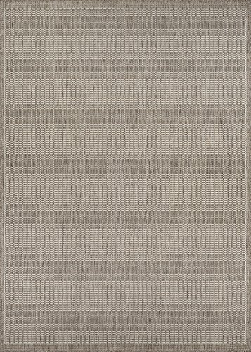 Couristan Recife Saddle Stitch Indoor/Outdoor Area Rug Champagne/Taupe, 2' x 3'7"