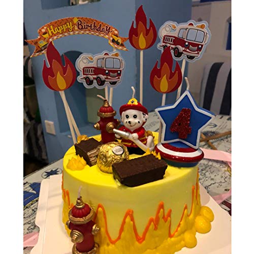 Birthday Candle Cake Topper Firefighting Candle for Birthday Party
