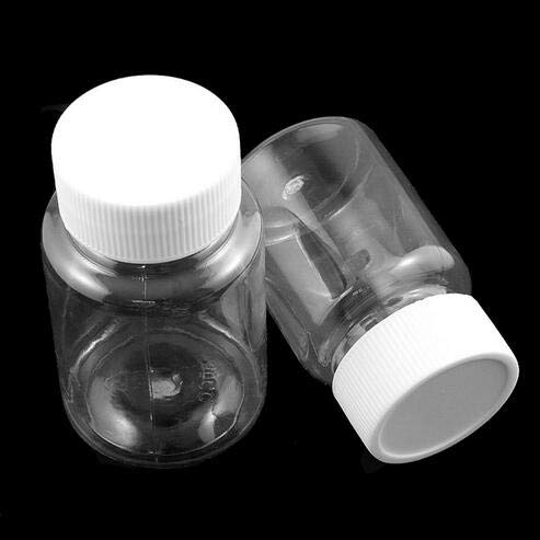 12PCS 100ML 3.4OZ Transparent Empty Plastic Bottles with White Screw Cap Holder Storage Box Refillable Portable Durable Container Jar Pot for Travel Daily Life