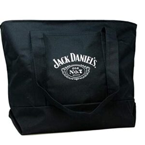 Jack Daniel's Classic Boat Tote – Box Stitched Logo on Front – 25.5” Long Handles – Large Outside Pocket with Zippered Inner Pocket