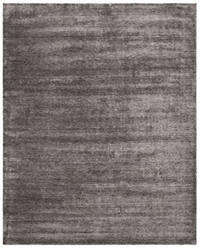 SAFAVIEH Mirage Collection 8' x 10' Brown / Charcoal MIR801B Handmade Modern Viscose Area Rug