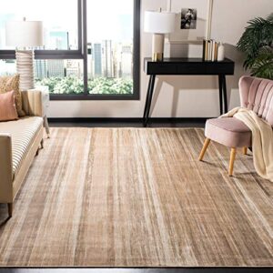 safavieh vintage collection 8′ x 10′ caramel vtg172 modern stripe distressed premium viscose area rug
