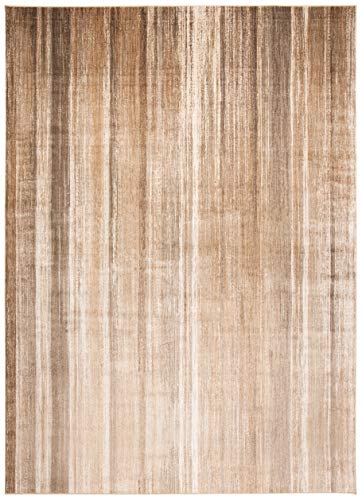 SAFAVIEH Vintage Collection 8' x 10' Caramel VTG172 Modern Stripe Distressed Premium Viscose Area Rug