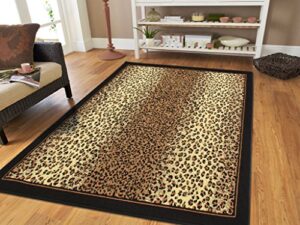 large 8×11 cheetah rug animal print rectangle leopard rugs contemporary 8×10 rugs for living room modern animal rugs (large 8’x11′ rug)