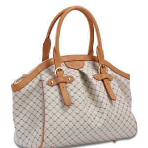 Rioni New Signature (Natural) - Ruched Satchel with Buckle Stn-20252