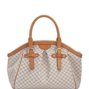 Rioni New Signature (Natural) - Ruched Satchel with Buckle Stn-20252