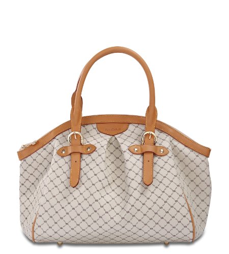 Rioni New Signature (Natural) - Ruched Satchel with Buckle Stn-20252