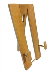 c&k solutions bamboo tripod folding fan stand wall mount; sturdy display base; large japanese hand held fan holder