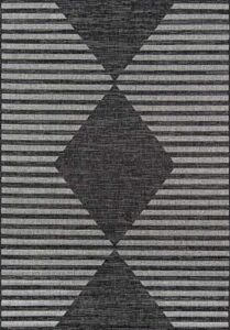 novogratz by momeni villa cavallo indoor rug, 6’7″ x 9’6″, charcoal