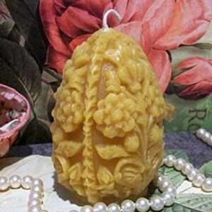 Beeswax Flower Carved Egg Candle