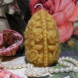 Beeswax Flower Carved Egg Candle