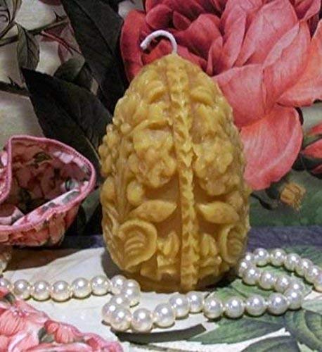 Beeswax Flower Carved Egg Candle