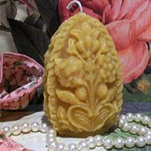 Beeswax Flower Carved Egg Candle