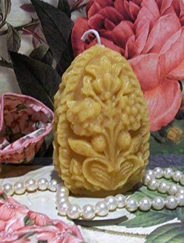 Beeswax Flower Carved Egg Candle