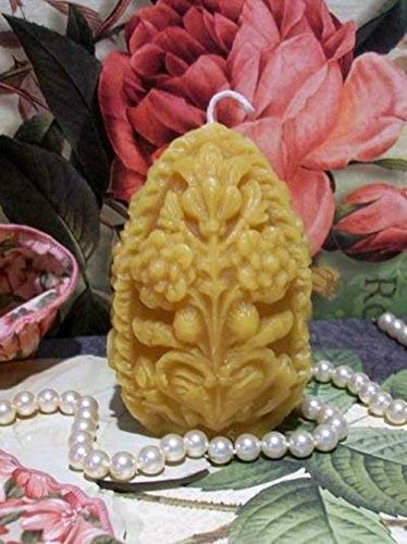 Beeswax Flower Carved Egg Candle