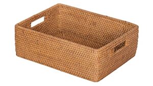 kouboo 1060121 laguna rattan shelf & organizing basket