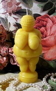 beeswax large fertility goddess venus of willendorf candle