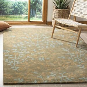 safavieh soho collection 7’6″ x 9’6″ light brown/multi soh733d handmade premium wool & viscose area rug