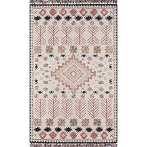 momeni tahoe wool area rug, 7’6″ x 9’6″, multi