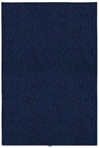 ambiant saturn collection solid color indoor outdoor area rugs navy – 3′ x 5′