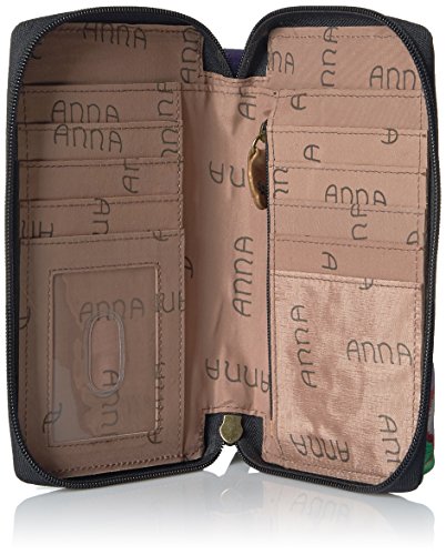 Anna by Anuschka Women's Hand-Painted Genuine Leather Smartphone Case & Wallet - Tropical Flamingos