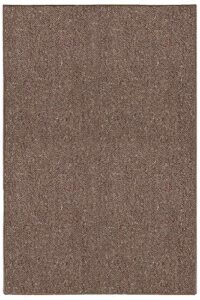 ambiant broadway collection solid color indoor outdoor area rugs brown – 4′ x 6′
