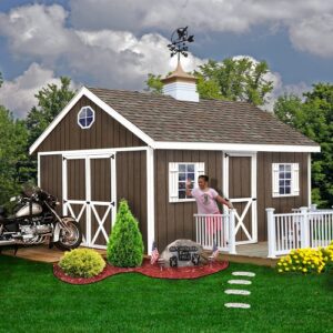 best barns easton 12′ x 20′ wood shed kit