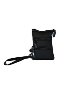 nupouch sling hipster cross body purse women’s handbag, black, 7 x 5 x 0.5 inch