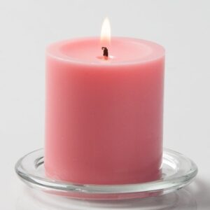 richland® 3″ x 3″ hand poured pink pillar candle
