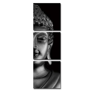 rihe modern 3 pcs 12x12inch giclee canvas prints buddha pictures paintings on canvas wall art zen decor ready to hang for bedroom home office decorations (d)