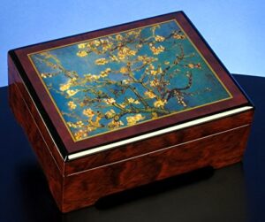 the san francisco music box company van gogh almond blossom 1890″ musical jewelry box