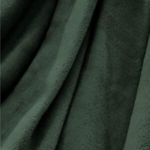 Brentfords Super Ultra Soft Fleece Blanket Large Warm Throw Over Bed Sofa, Emerald Green - 50" x 60"