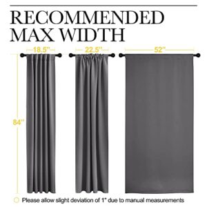 NICETOWN Light Reducing Curtain Panels Window Draperies - (Grey Color) 52x84 inch, 2 Pieces, Insulating Room Darkening Drapes for Bedroom