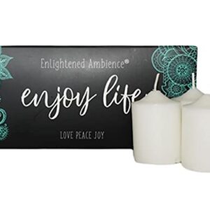 Enlightened Ambience Lavender Chamomile Healing Ivory 10 Highly Scented Votive Candles