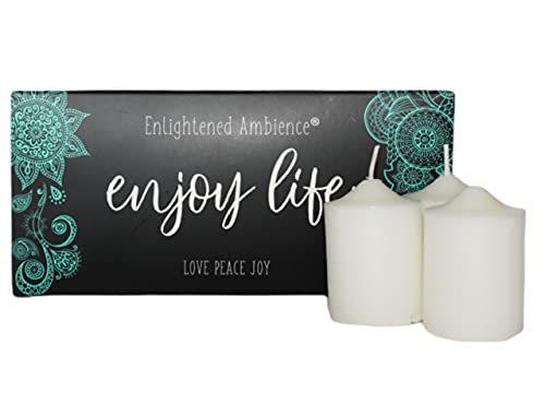 Enlightened Ambience Lavender Chamomile Healing Ivory 10 Highly Scented Votive Candles